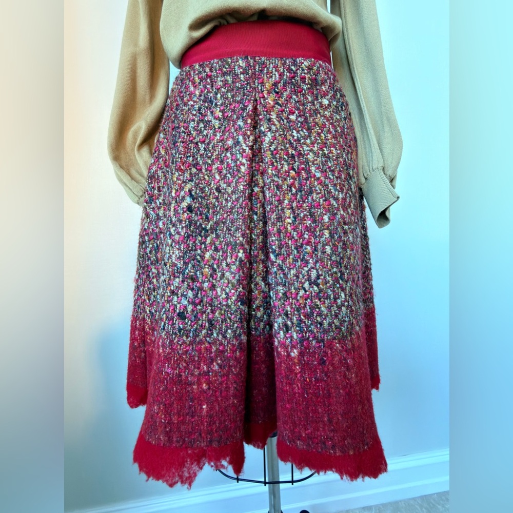 Alberta Ferretti Multicolor Tweed A-Line Skirt USA size 4 - Picture 11 of 17